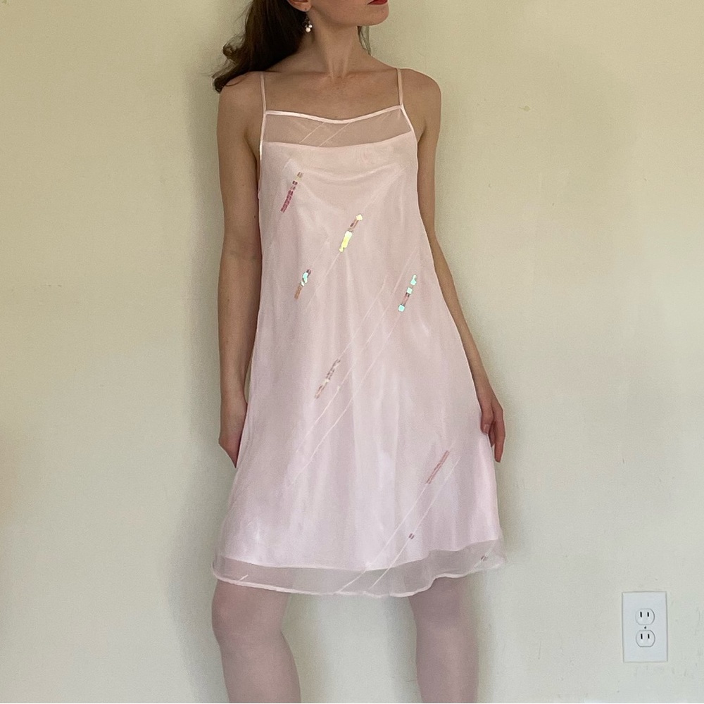 Light pink slip dress